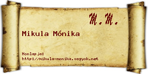 Mikula Mónika névjegykártya